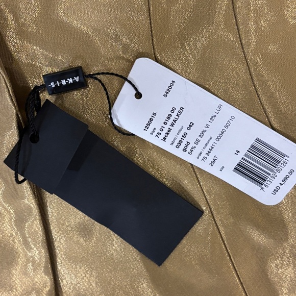 NWT Akris Walker Metallic Single-Breasted Blazer - Picture 7 of 8